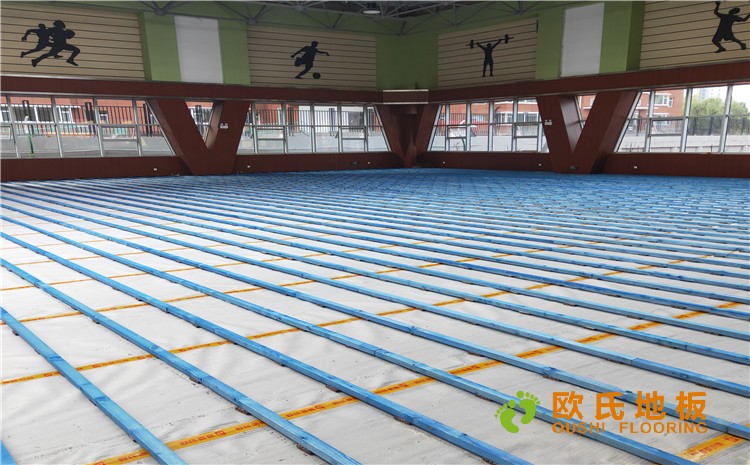 山西晉中王湖小學體育館木地板項目