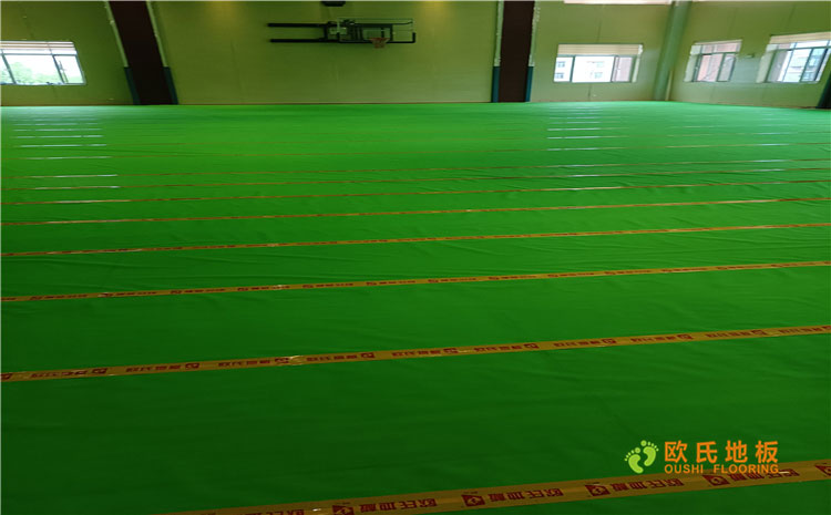 山東淄博潘莊某中學籃球館木地板項目 山東淄博潘莊某中學籃球館木地板項目